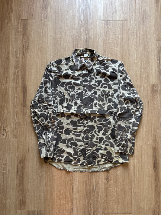 Vintage Sports Afield Duck Camo Button Up Shirt
