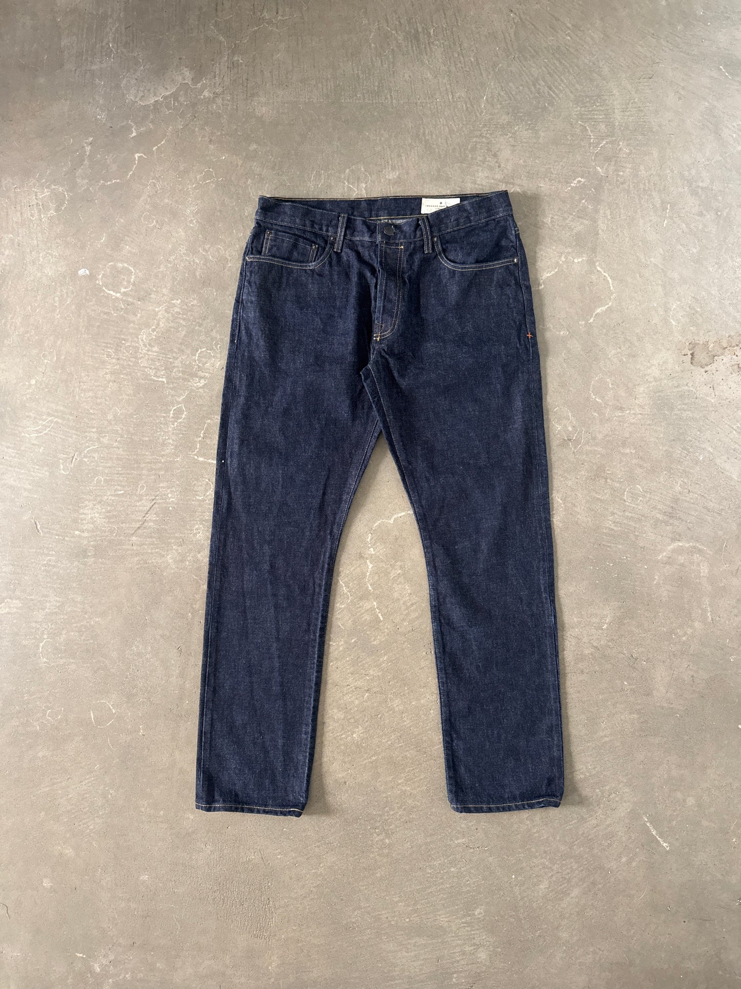 Imogene And Willie Dark Washed Straight Fit Selvage Denim Jeans