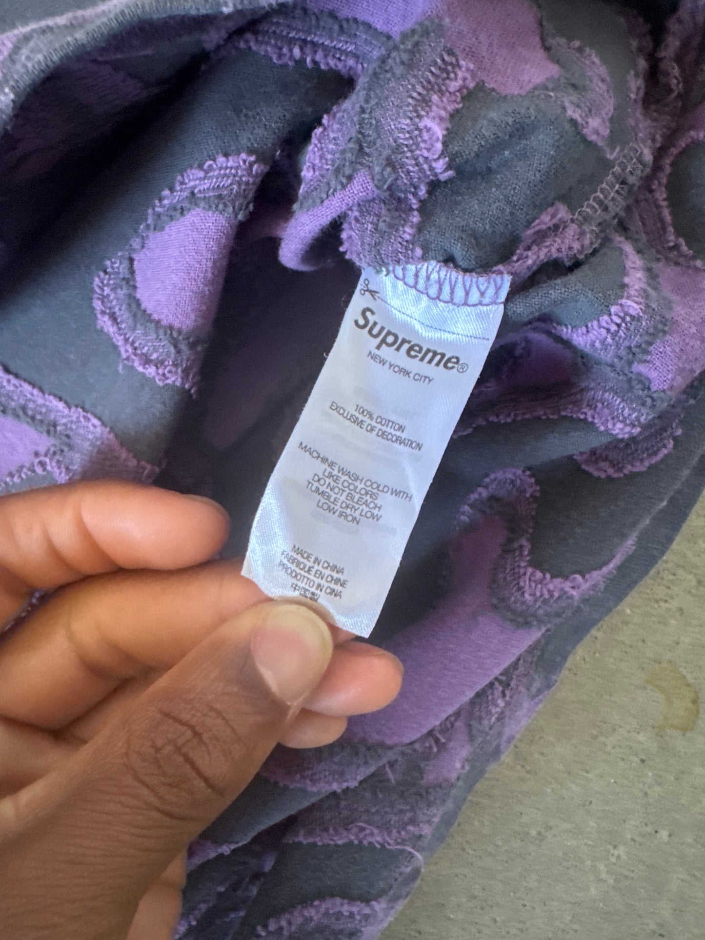 Supreme Stacked Intarsia S/S Purple Tee