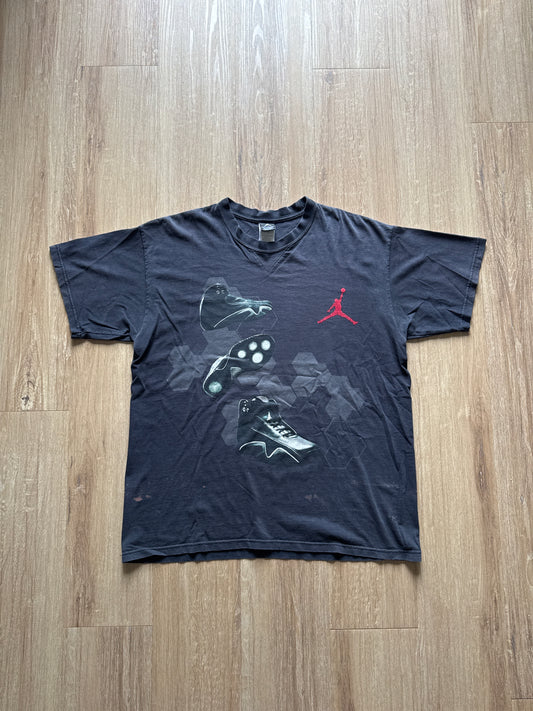 Y2k Nike Jordan 21 Release 2006 Black Tee