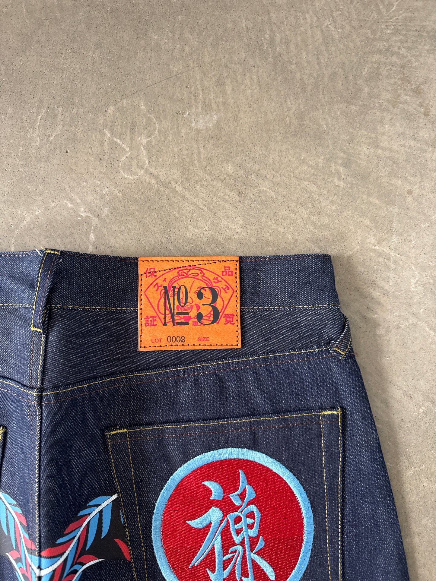 Evisu Embroidered Japanese Art Selvedge Denim Jeans