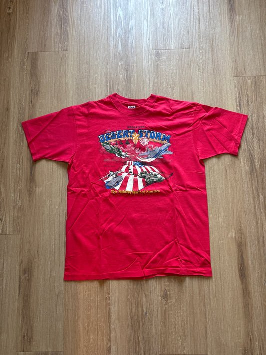 Vintage 90s Operation Desert Storm The Fighting Spirit Of America Collectors Series Tee