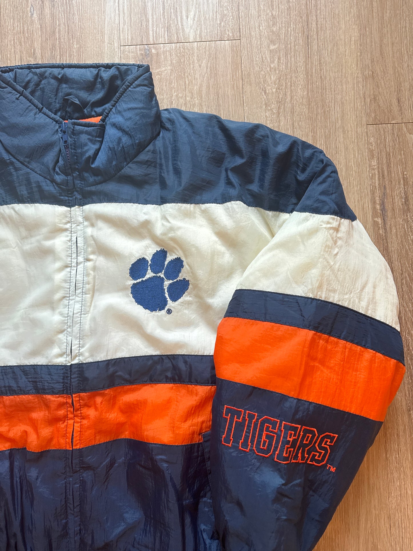 Vintage University Of Clemson Tigers Puffer Jacket