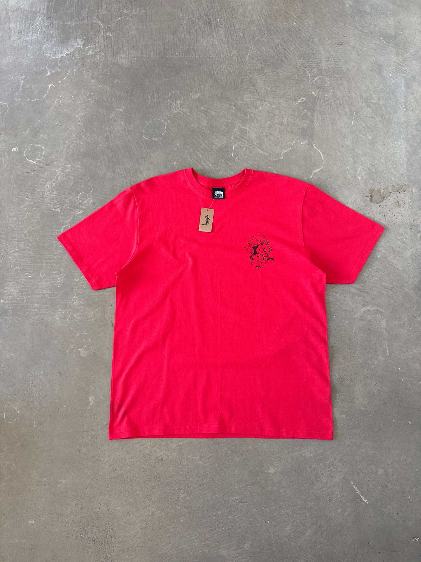 Stussy Fire Dice Red Tee