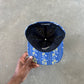 Supreme Flower Jacquard 5-Panel Blue Snapback Hat