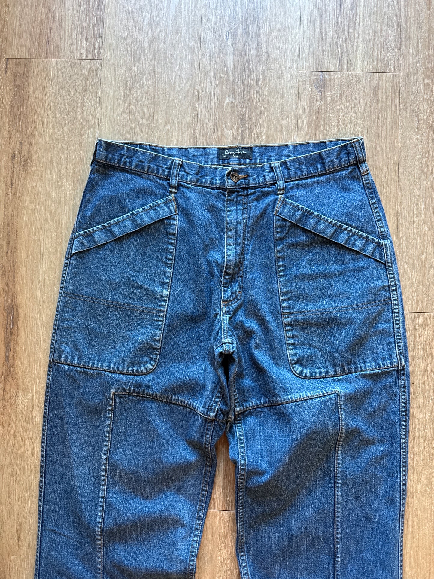 Vintage Y2K Sean John Denim Cargo Jeans