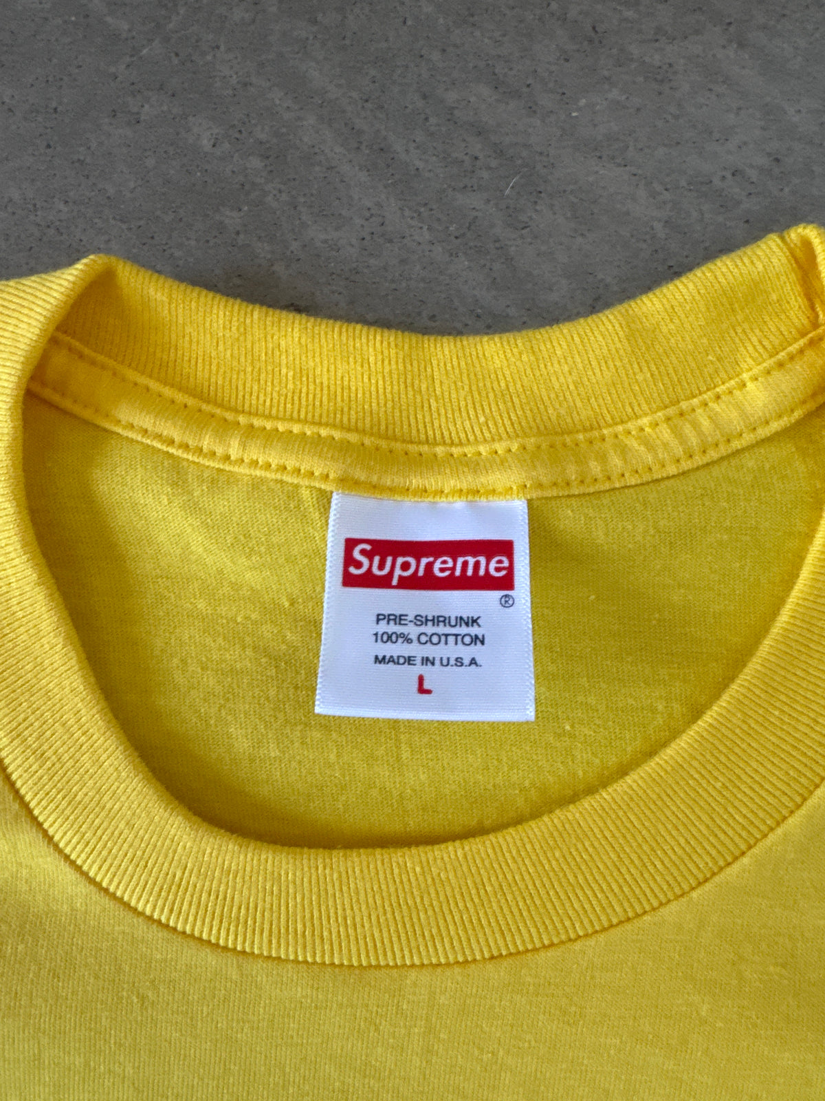 Supreme Futura Logo Yellow Tee (FW20)