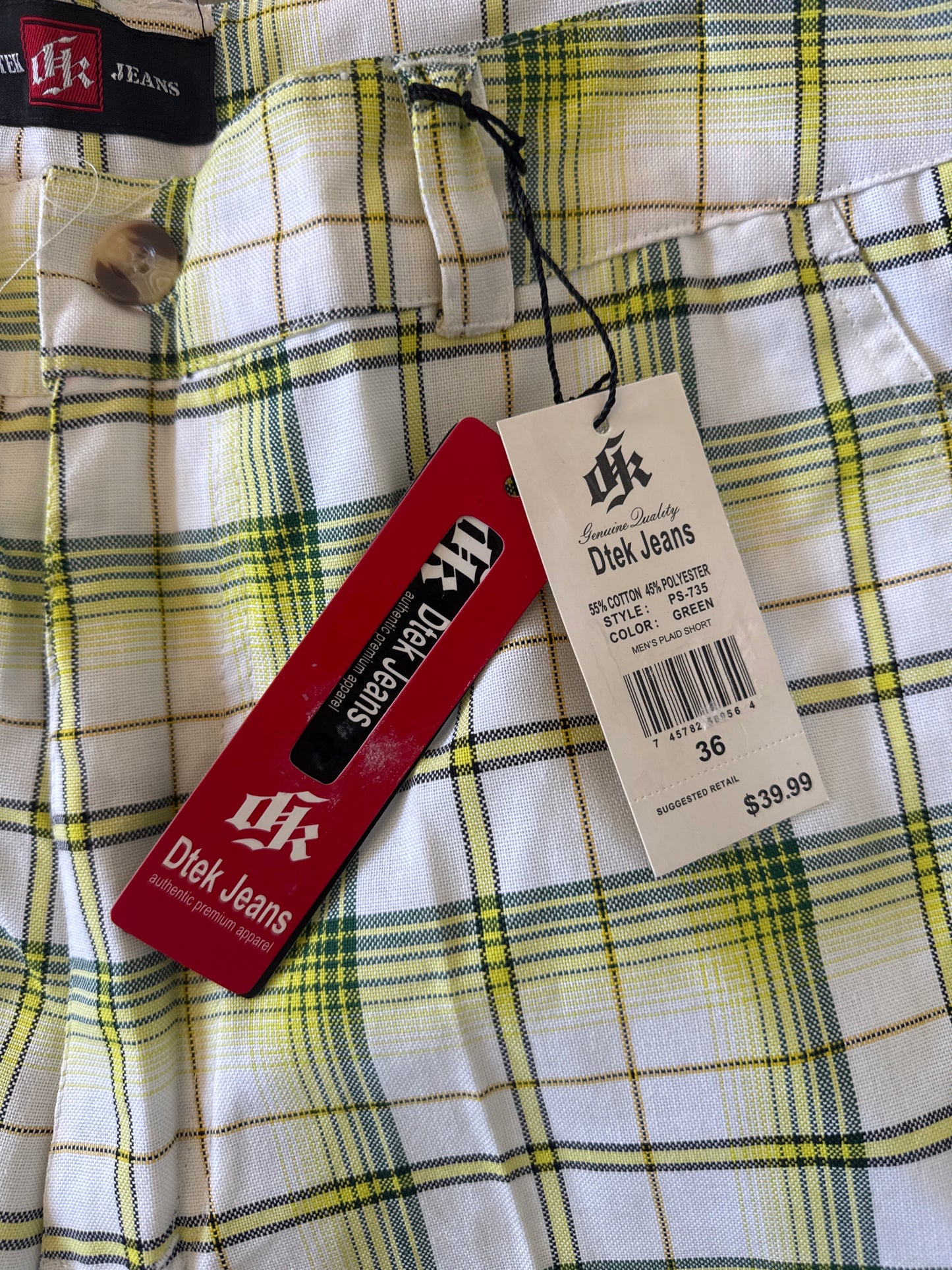 Vintage Y2K Dtek Plaid Baggy Long Shorts