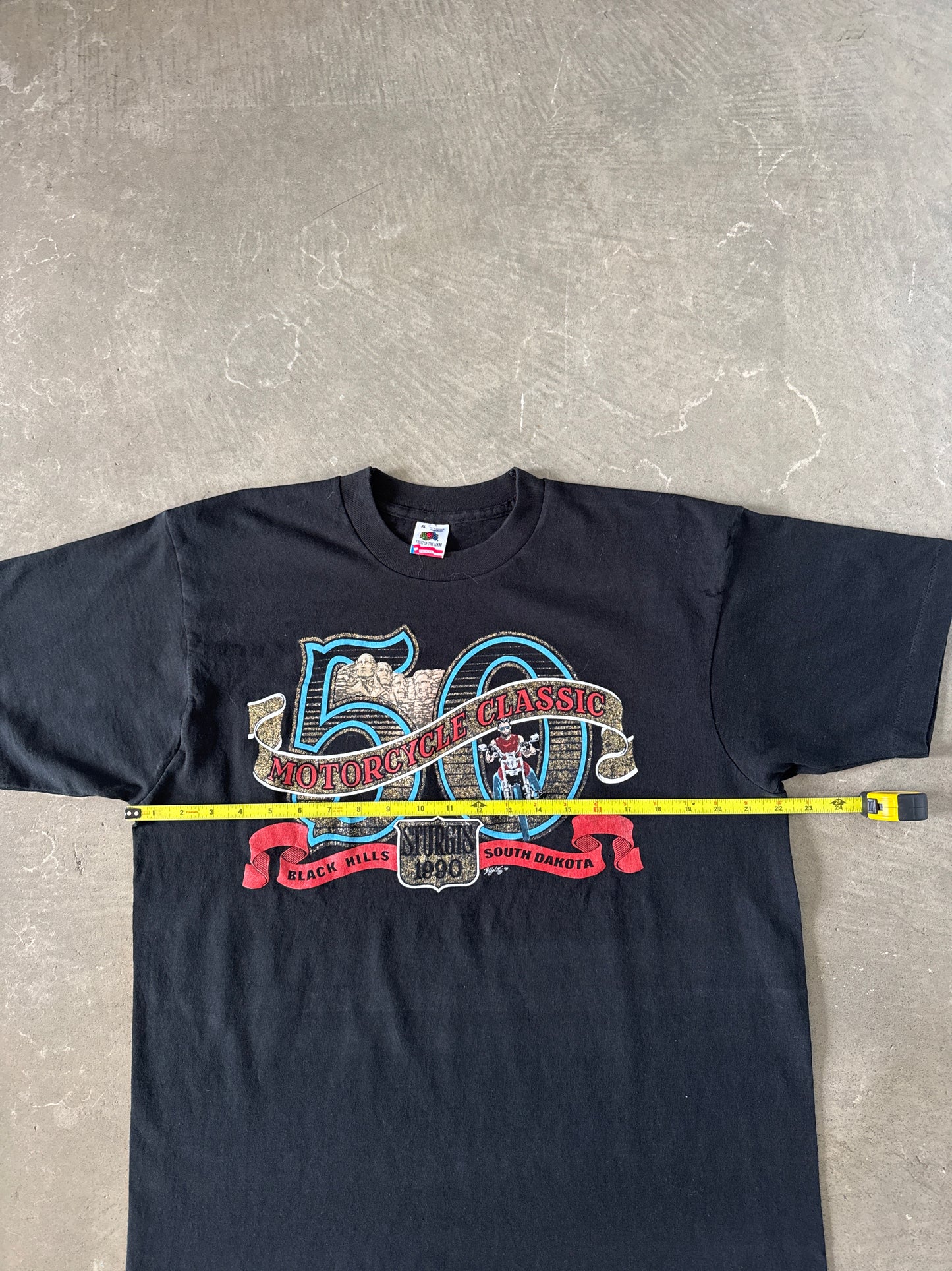 Vintage 1990 Sturgis Motorcycle Classic Black Hills South Dakota Tee