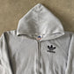 Vintage 90s Adidas Boxy Grey Hooded Zip Up