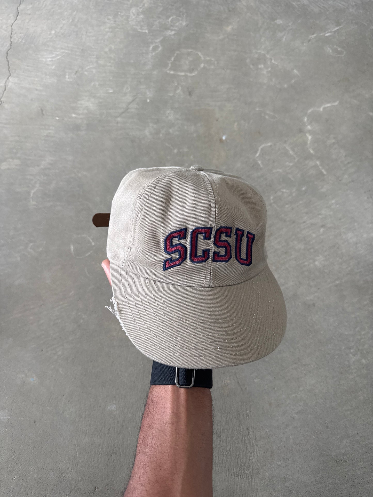Vintage South Carolina State University Bulldogs Leather Strapback Hat