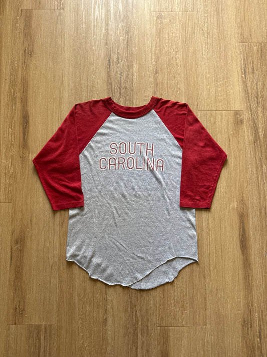 Vintage 80s University Of South Carolina Gamecocks Raglan Tee