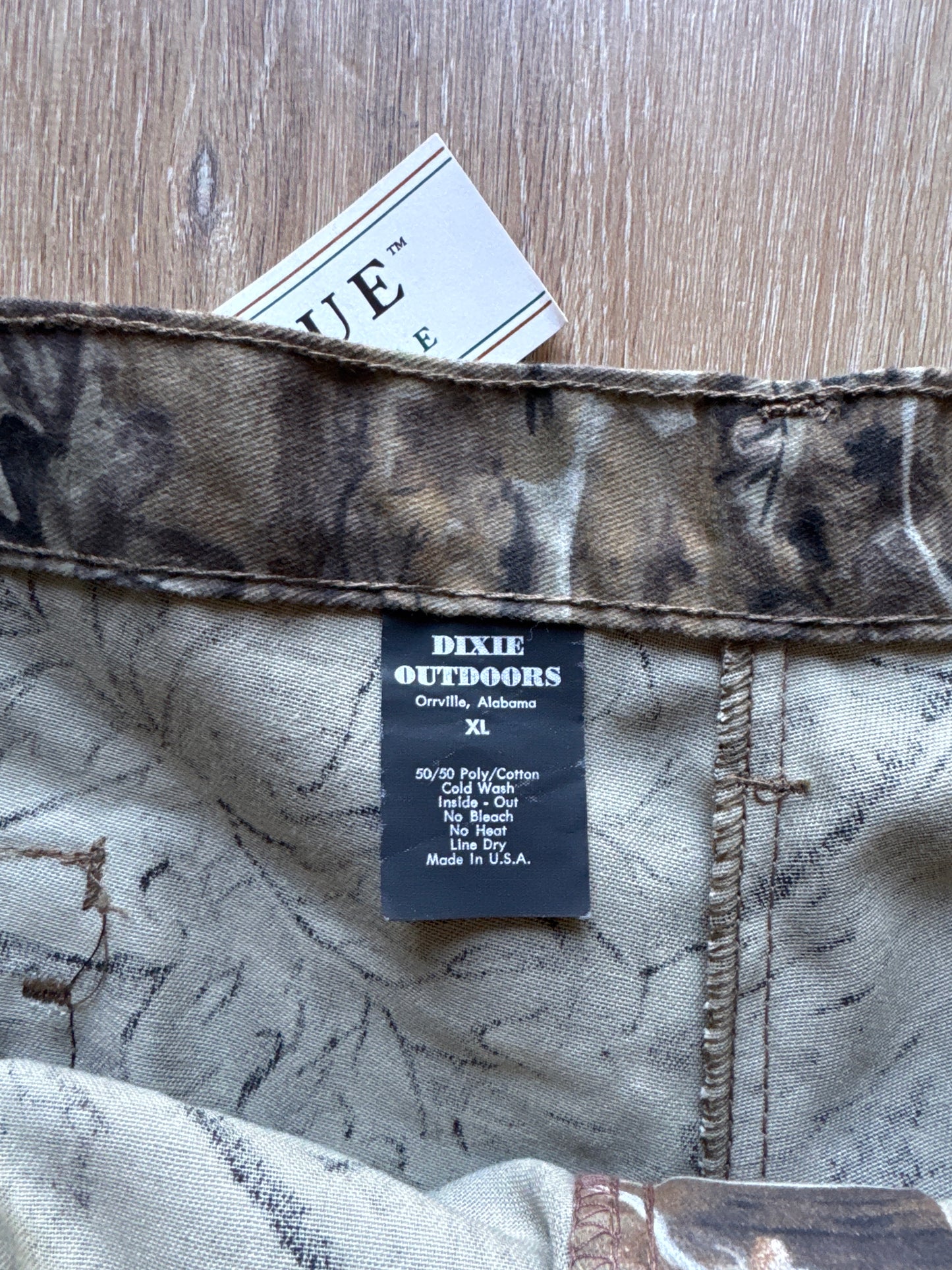 Vintage Unique Camouflage Dixie Outdoors Forest Camo Cargo Pants