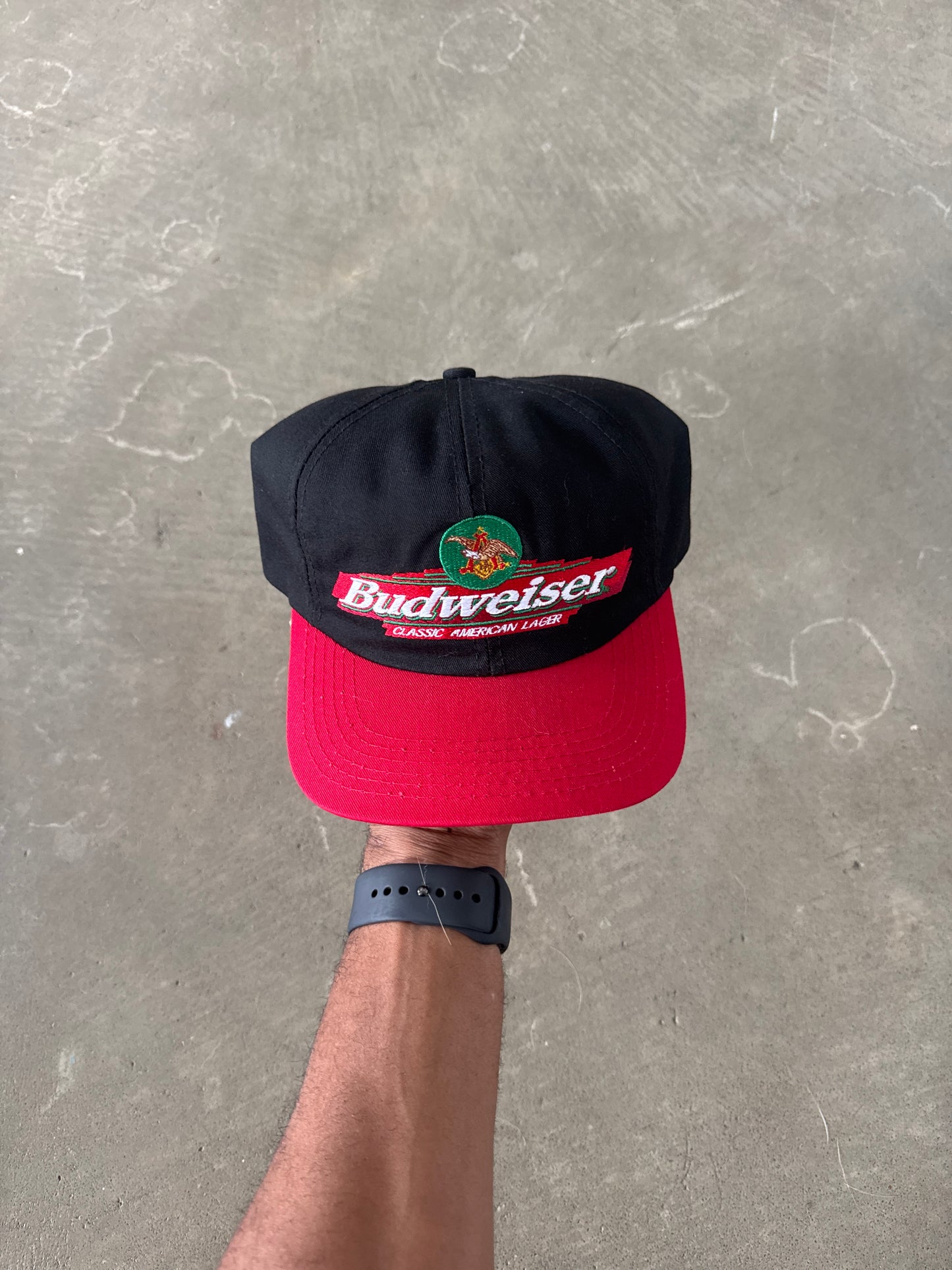 Vintage 90s Budweiser Classic America Lager Snapback Hat