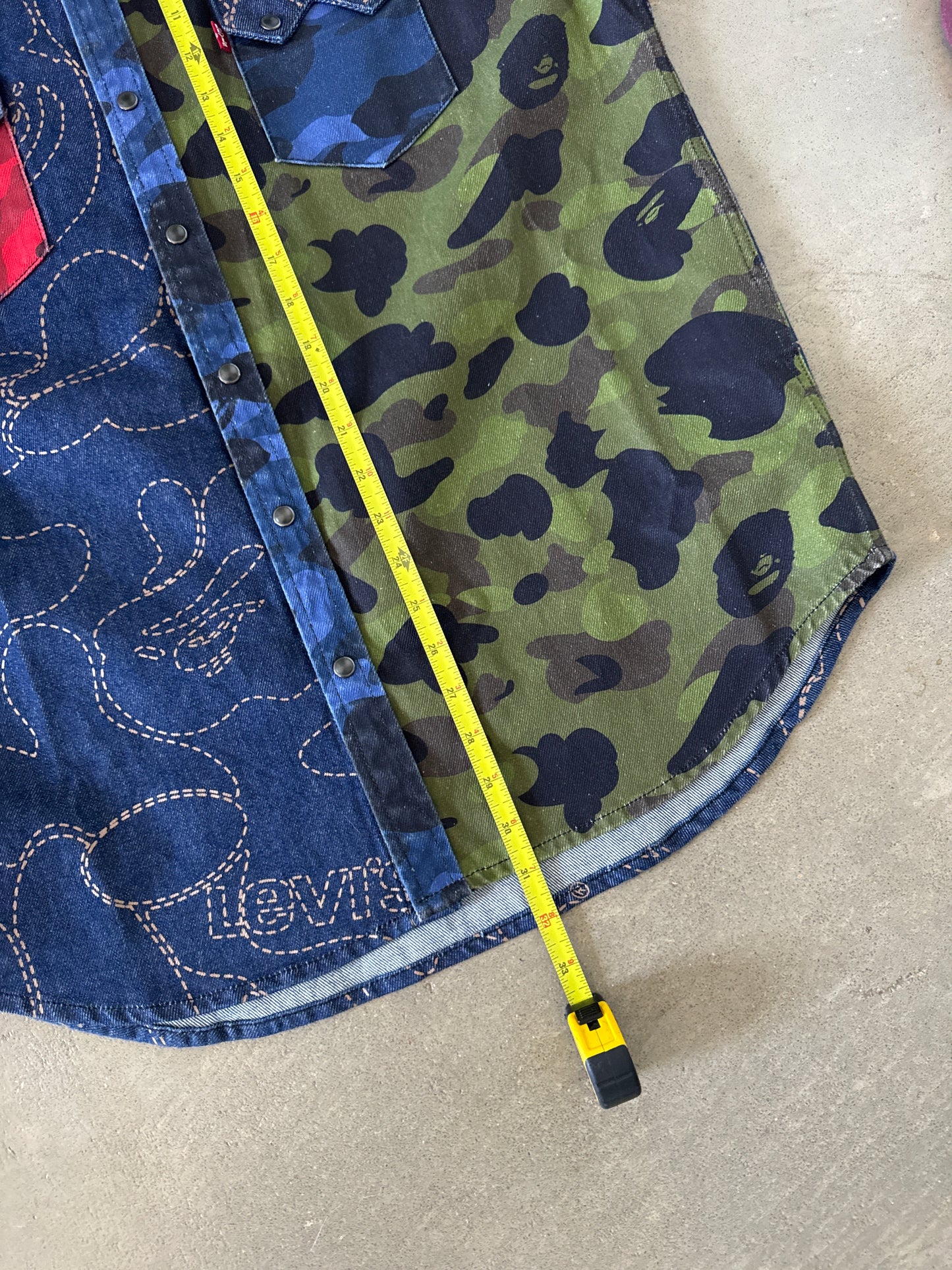A Bathing Ape Bape x Levi’s Multicolor Camo Jacket
