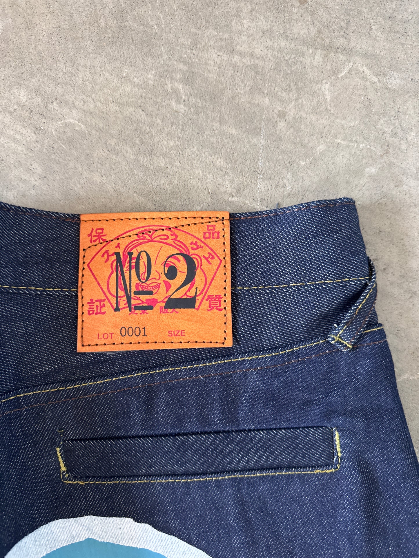 Evisu Japanese Blue Wave Art Selvedge Denim Jeans
