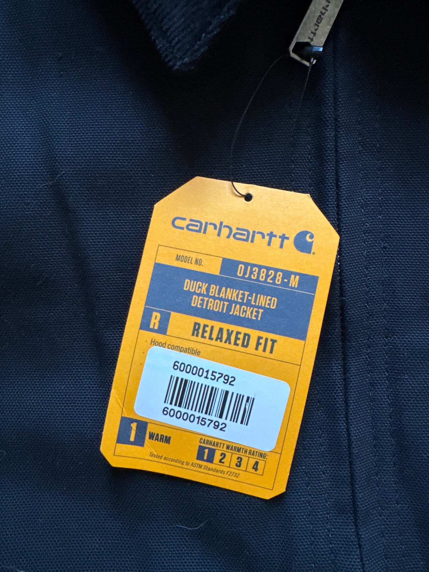 Carhartt Black Duck Blanket Lined Detroit Jacket