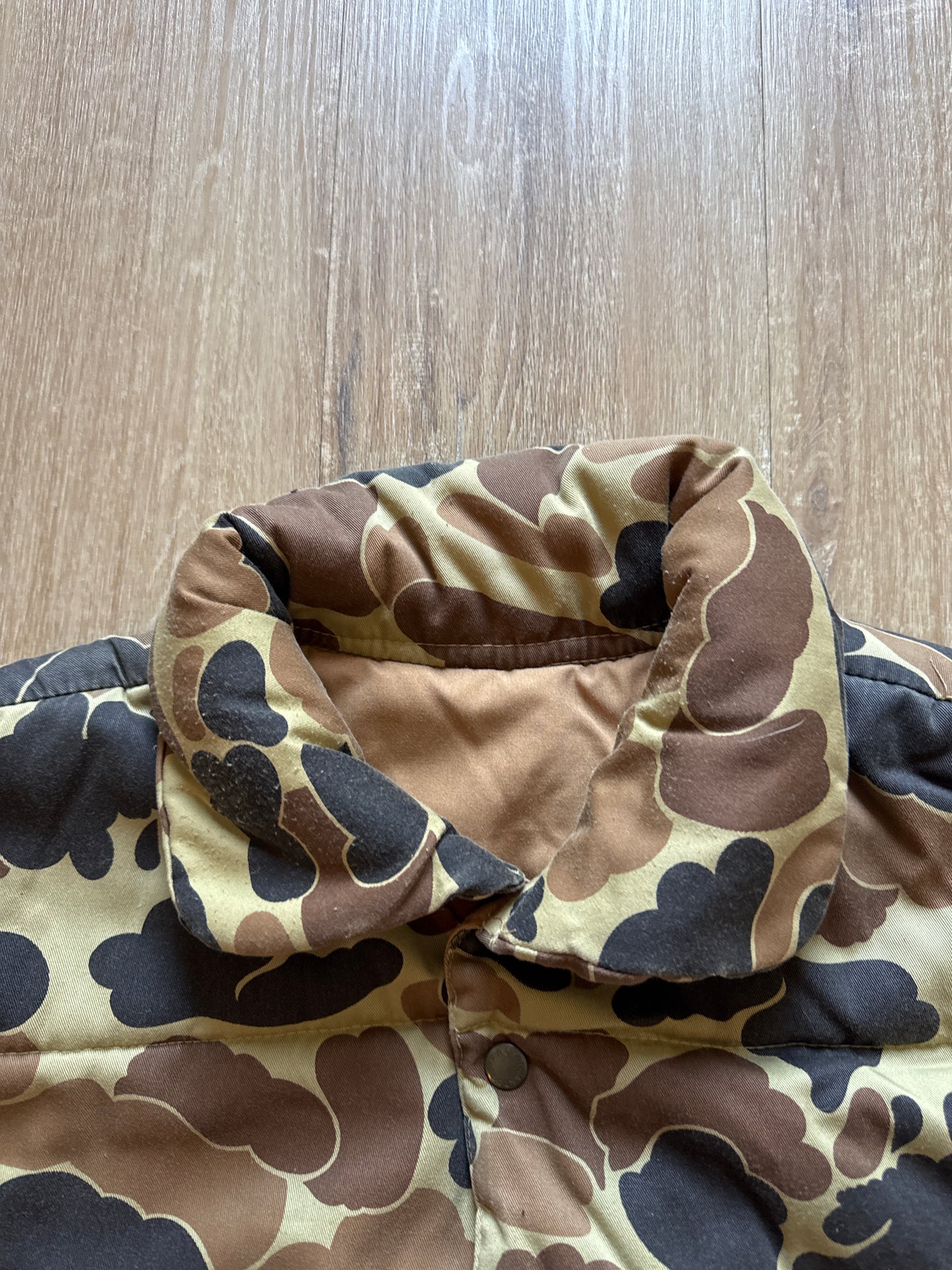 Vintage 80s Pro Advantage Duck Camo Reversible Puffer Vest