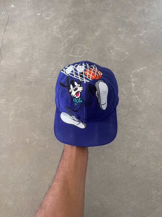Vintage 90s Disney Goofy Basketball Embroidered SnapBack Hat