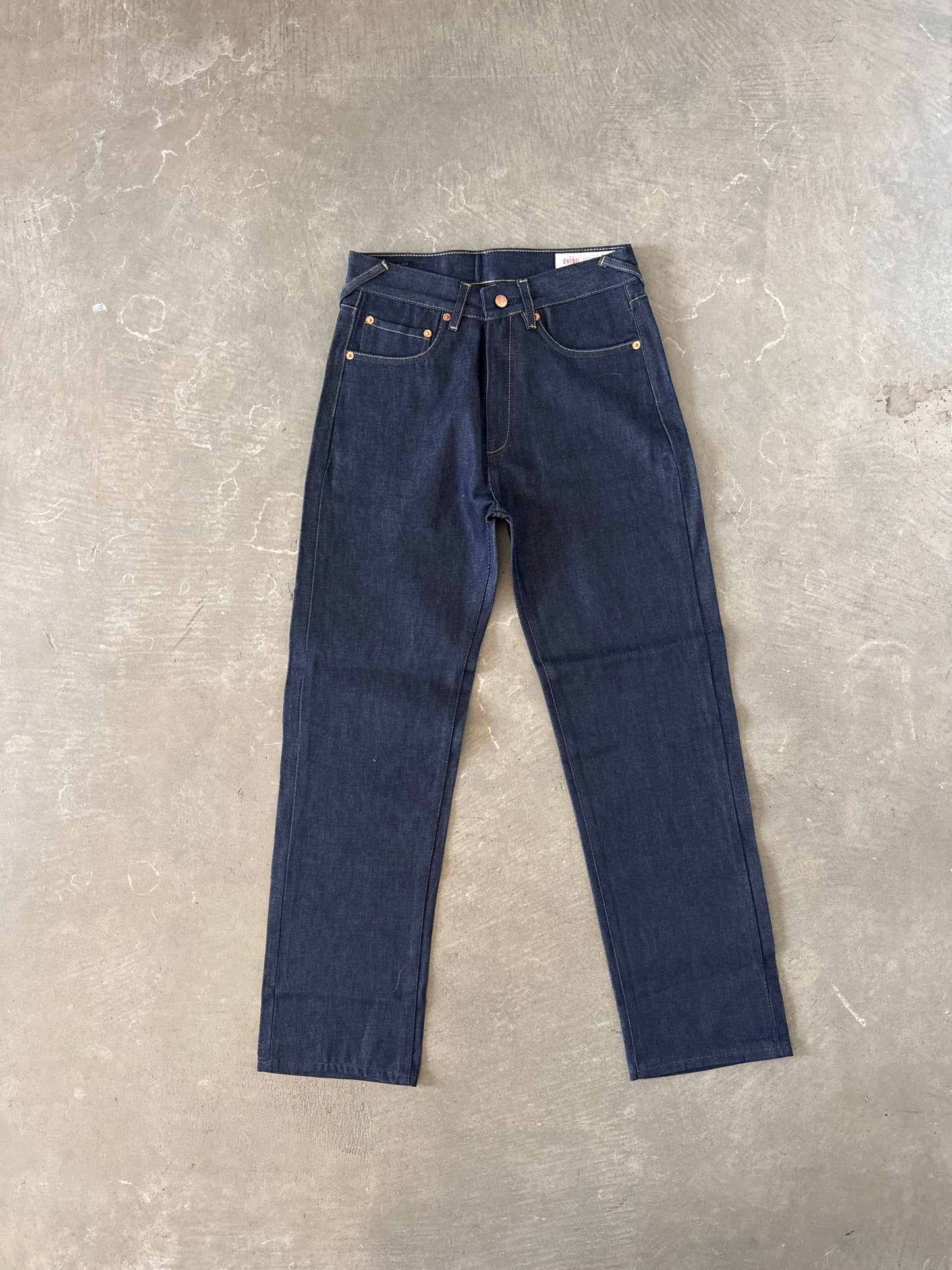Evisu Orange Dog Japanese Art Selvedge Denim Jeans