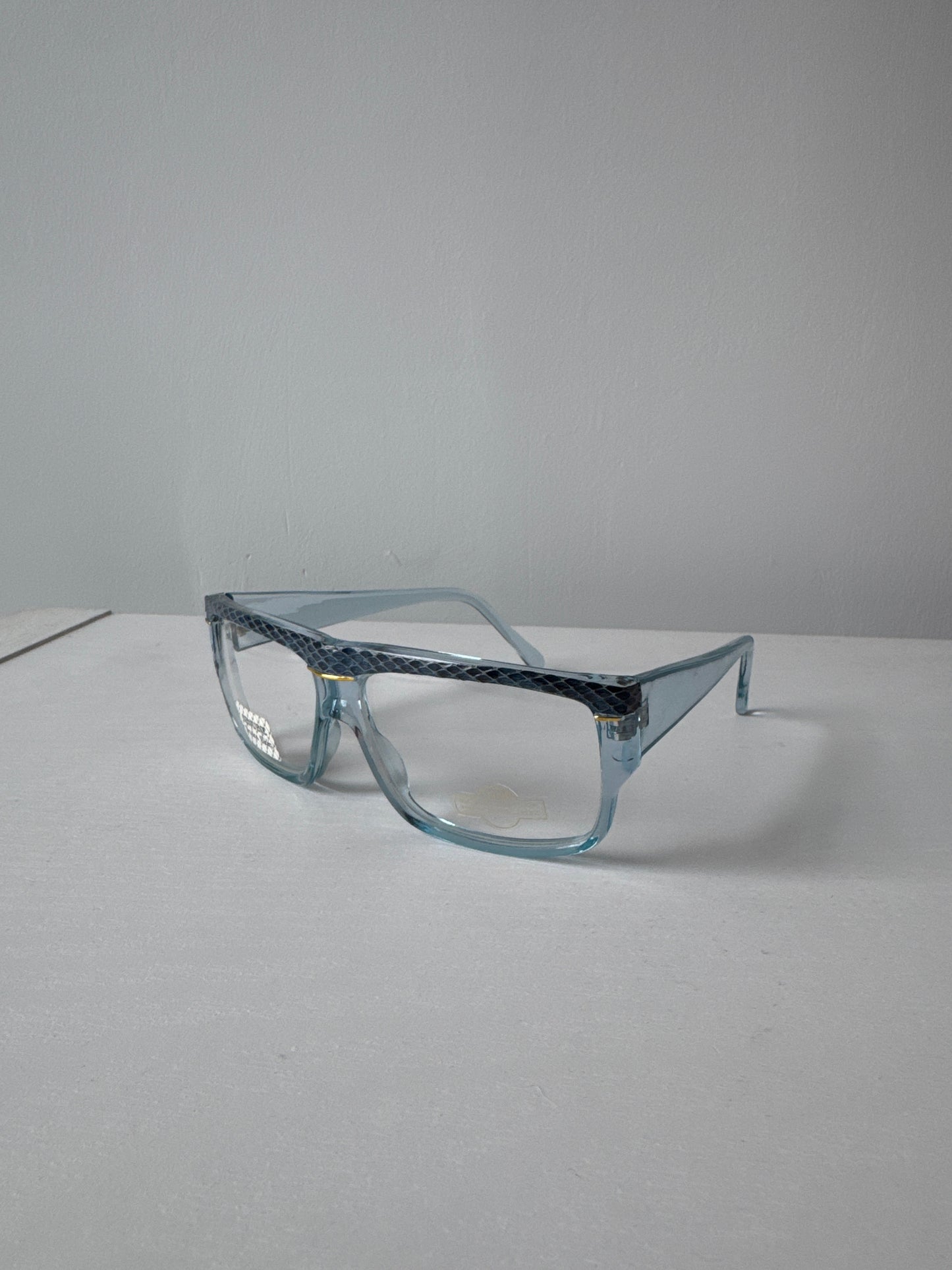Vintage 90s Genuine Snake Skin Hip Hop Style Glasses