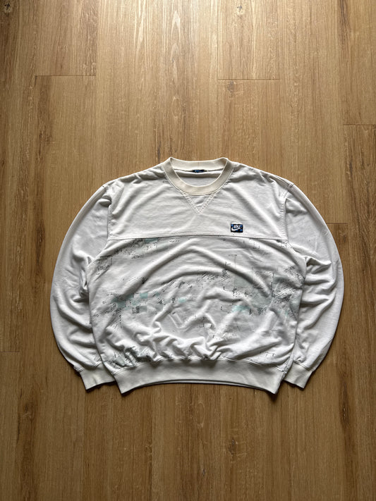 Vintage 80s Nike John McEnroe Agassi Checkerboard Challenge Court Tennis Sweatshirt