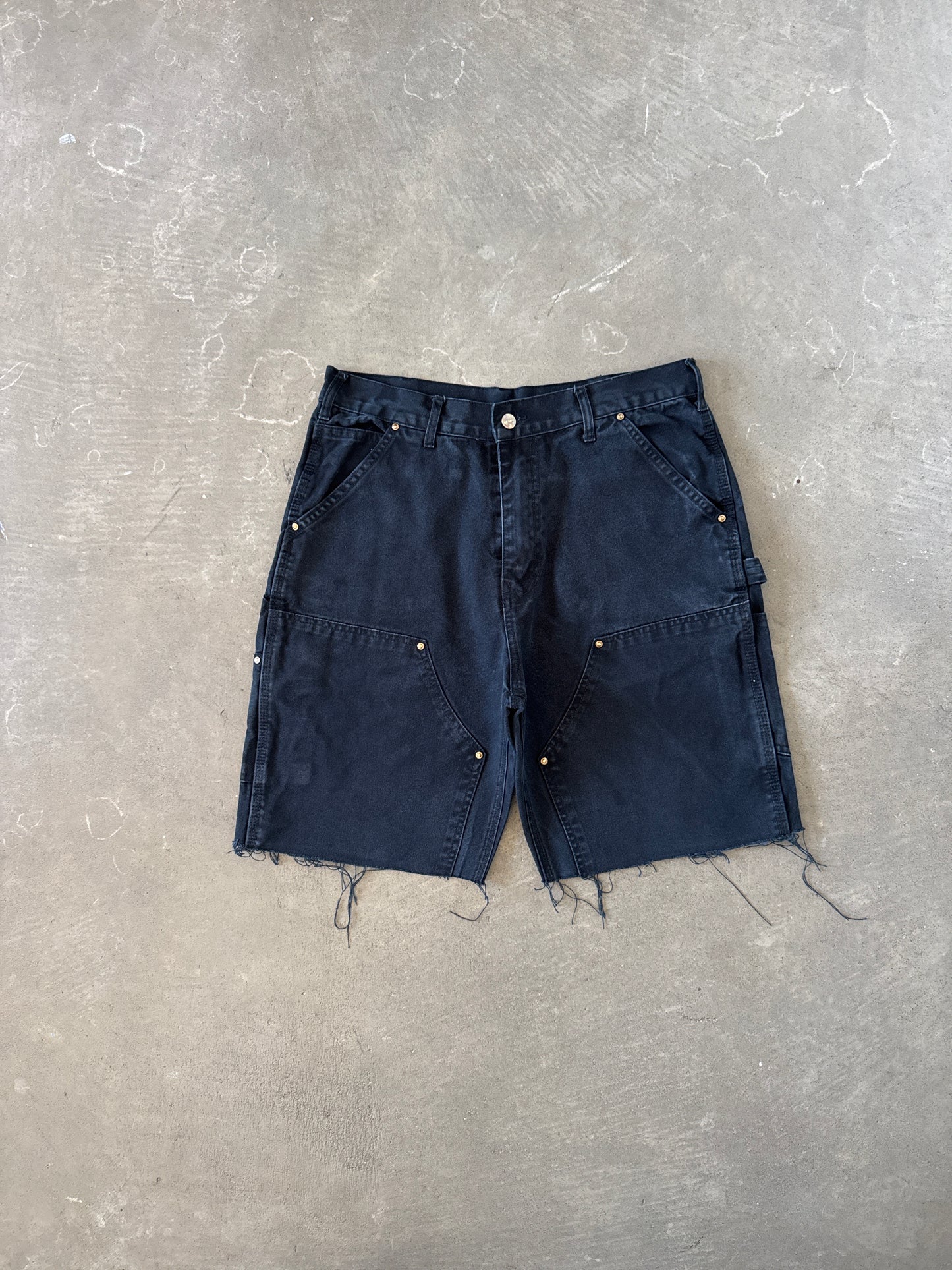Vintage Carhartt Distressed Black Double Knee Shorts